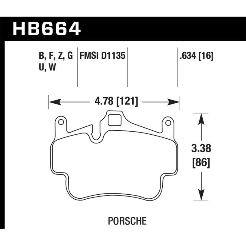 Hawk 05-08 Porsche 911 Carrera Front & Rear / 07-08 Cayman Front Perf Ceramic Street Brake Pads - T1 Motorsports