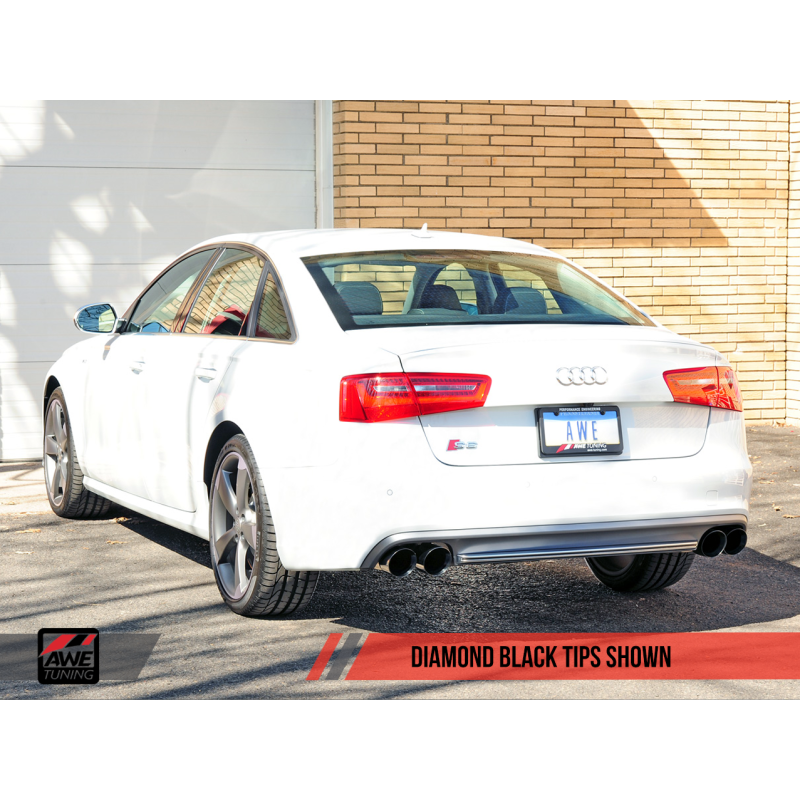AWE Tuning Audi C7 / C7.5 S6 4.0T Track Edition Exhaust - Diamond Black Tips