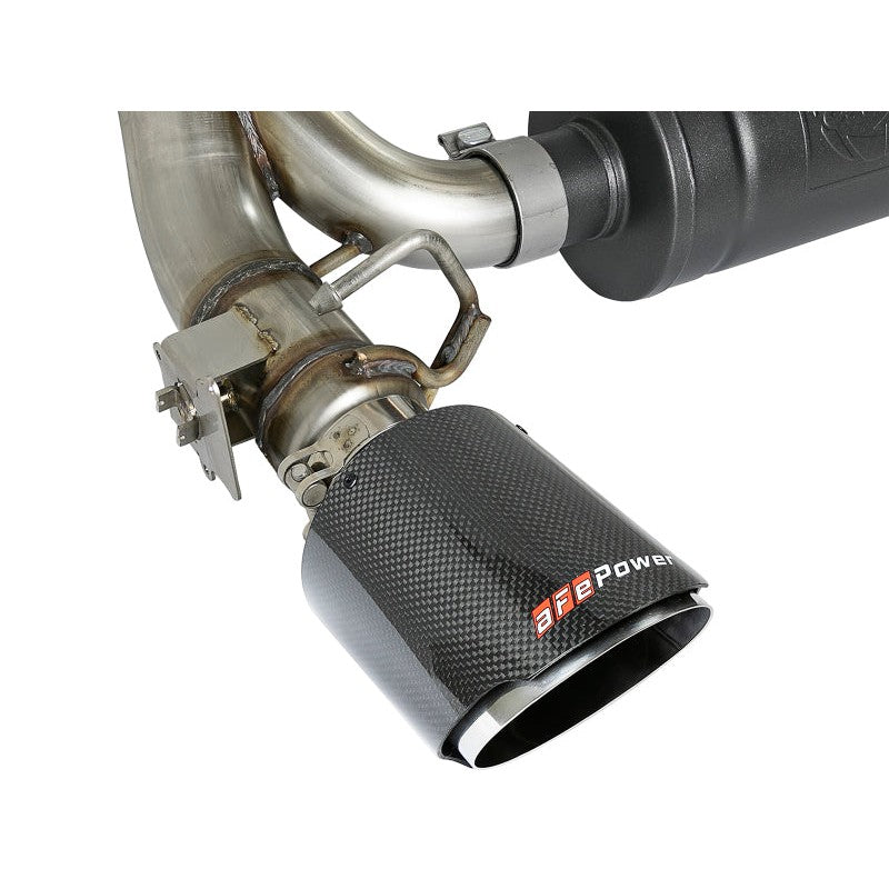 aFe Takeda 3in 304 SS Cat-Back Exhaust System w/ Carbon Fiber Tips 16-18 Ford Focus RS I4-2.3L (t)
