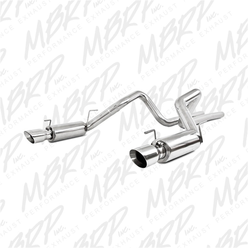 MBRP 05-09 Ford Shelby GT500 / GT Dual Split Rear Race Version, T409 4in Tips Exhaust System - T1 Motorsports
