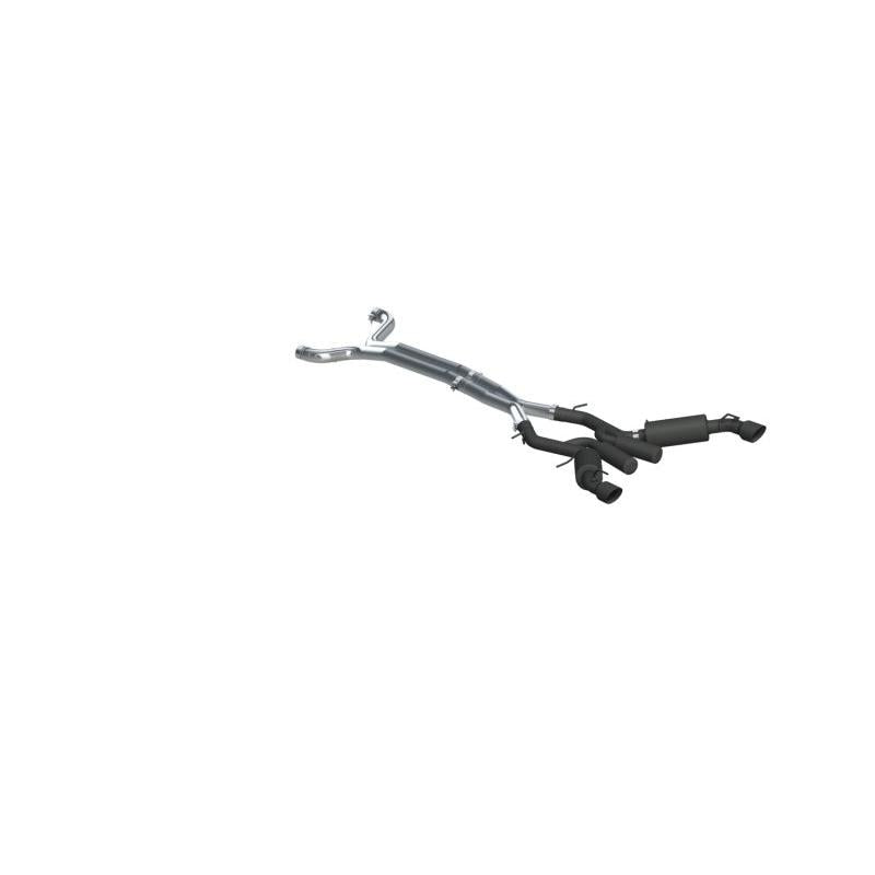 MBRP 16-19 Chevrolet Camaro SS 6 Speed 3in Dual Cat Back w/ 4.5in OD Tips - Black (Non NPP Models) - T1 Motorsports
