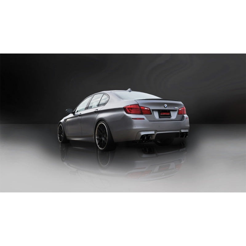 Corsa 12-13 BMW M5 F10 Black Sport Axle-Back Exhaust - T1 Motorsports