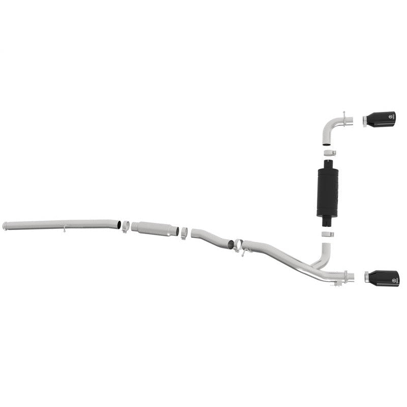 aFe Takeda 3in 304 SS Cat-Back Exhaust System w/ Black Tips 16-18 Ford Focus RS I4-2.3L (t)