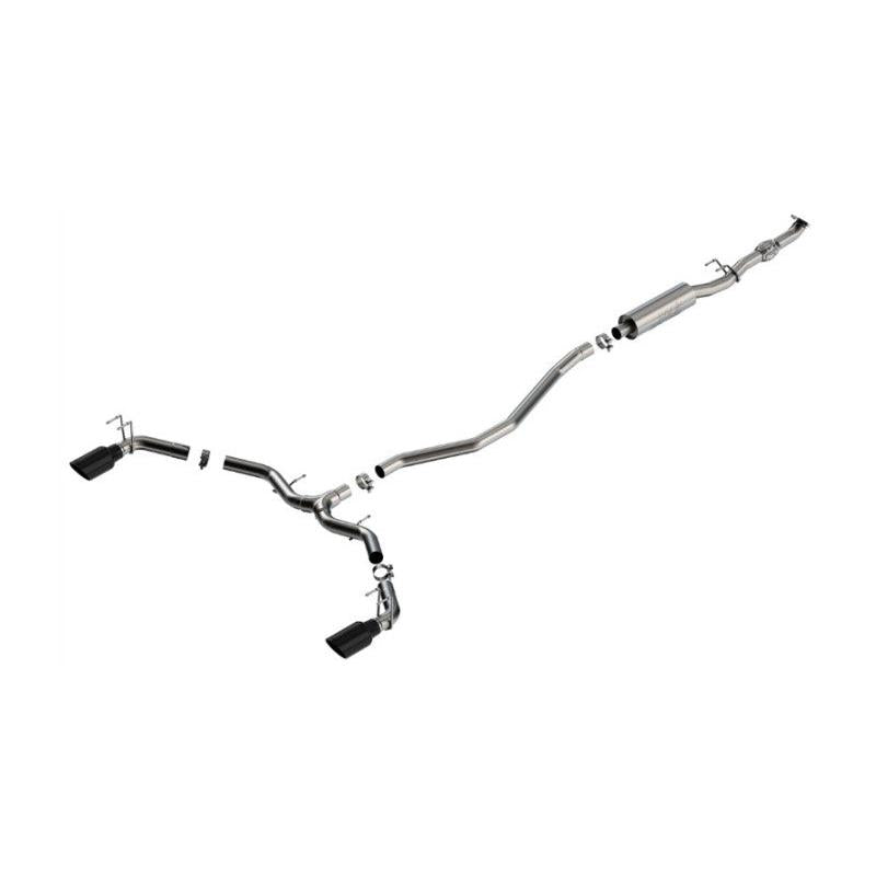 Borla S-Type Catback Exhaust (Black Chrome Tips) - 2023 Integra/2022-2023 Civic Si 1.5L 4 CYL. MT FWD 4DR