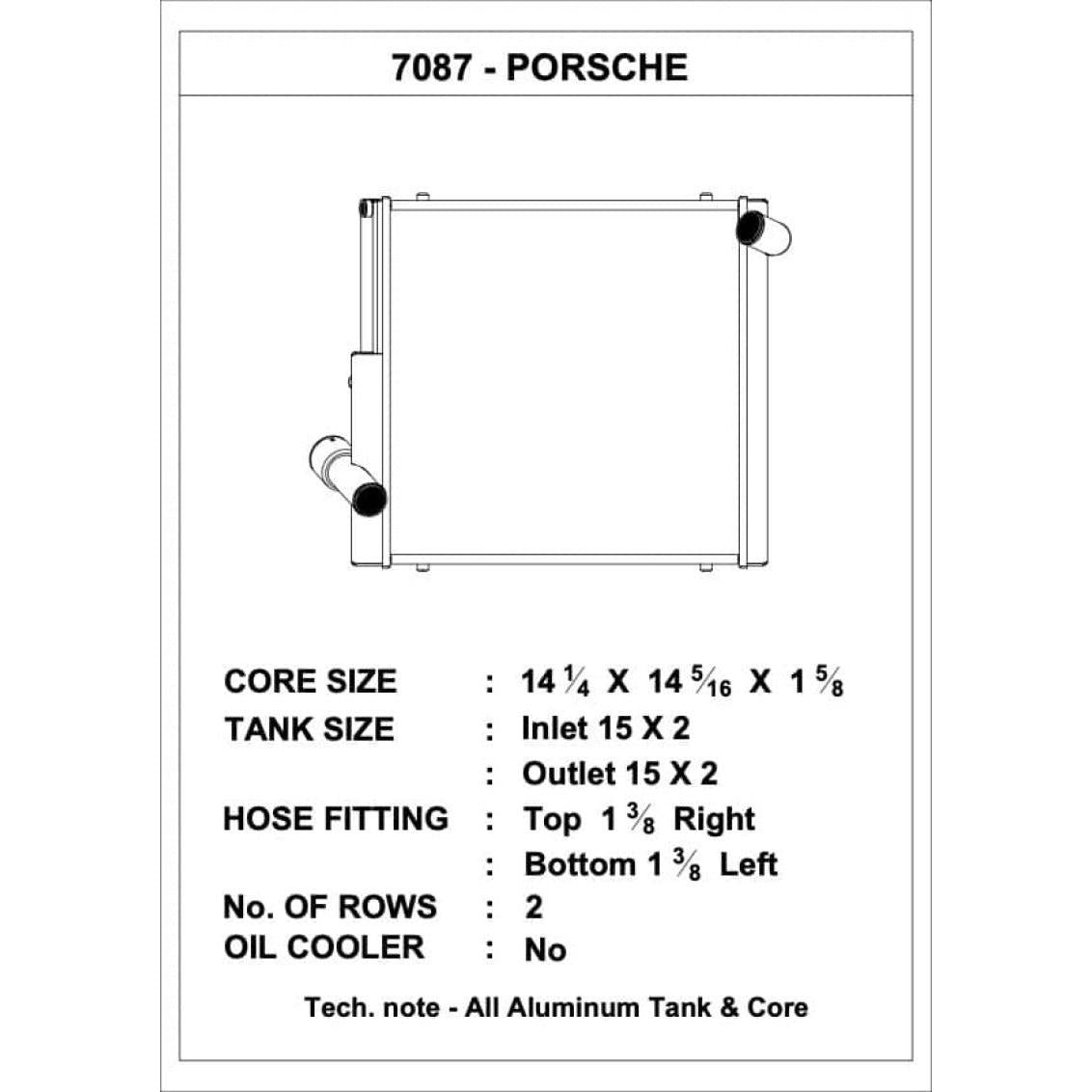 CSF Porsche 991.2 Carrera/GT3/RS/R 991 GT2/RS 718 Boxster/ Cayman/ GT4 Aluminum Side Radiator- Right - T1 Motorsports