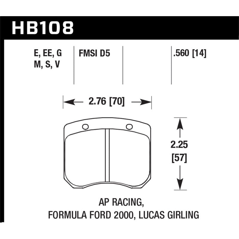 Hawk 1984-1986 Alfa Romeo GTV-6 2.5 HPS 5.0 Front Brake Pads - T1 Motorsports