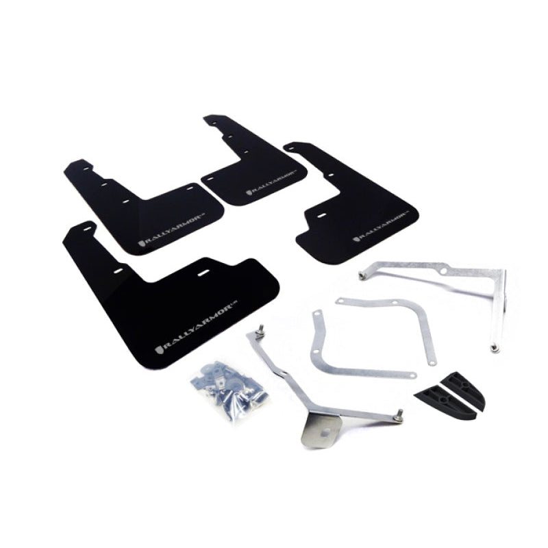 Rally Armor 15-21 Subaru WRX/STI (Sedan ONLY) Black UR Mud Flap w/ Silver Logo - T1 Motorsports