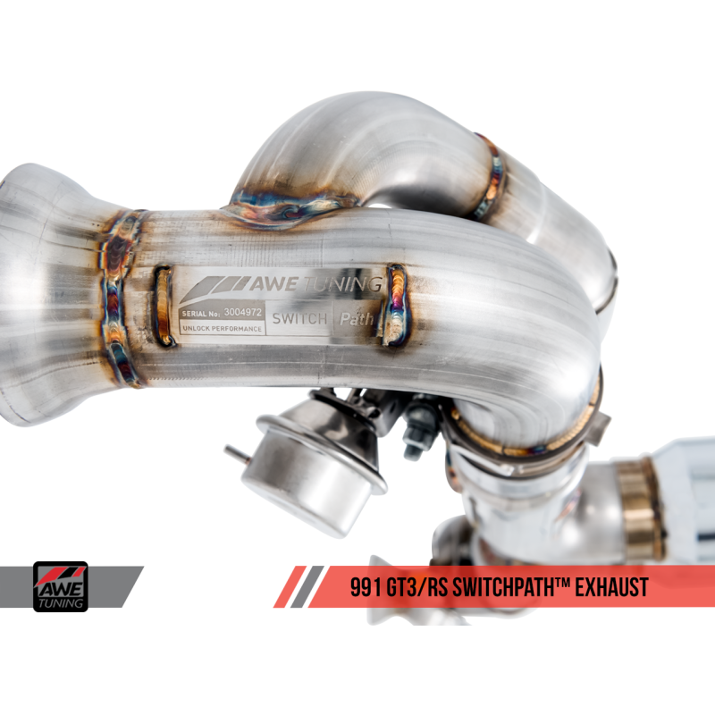 AWE Tuning Porsche 991 GT3 / RS SwitchPath Exhaust - Chrome Silver Tips
