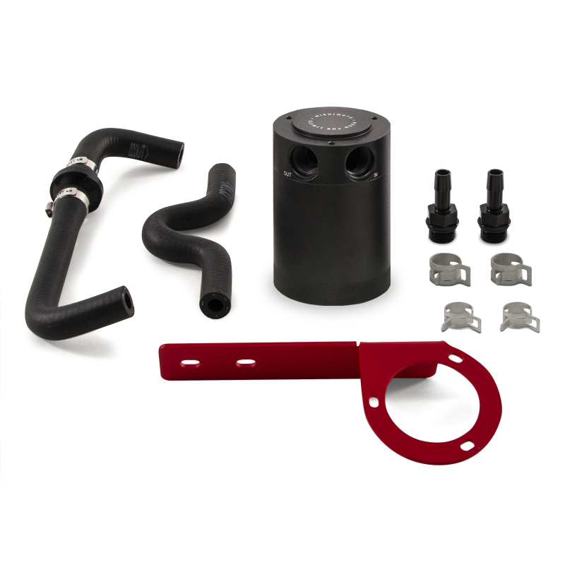 Mishimoto 2017+ Honda Civic Type R Baffled Oil Catch Can Kit - Red - T1 Motorsports
