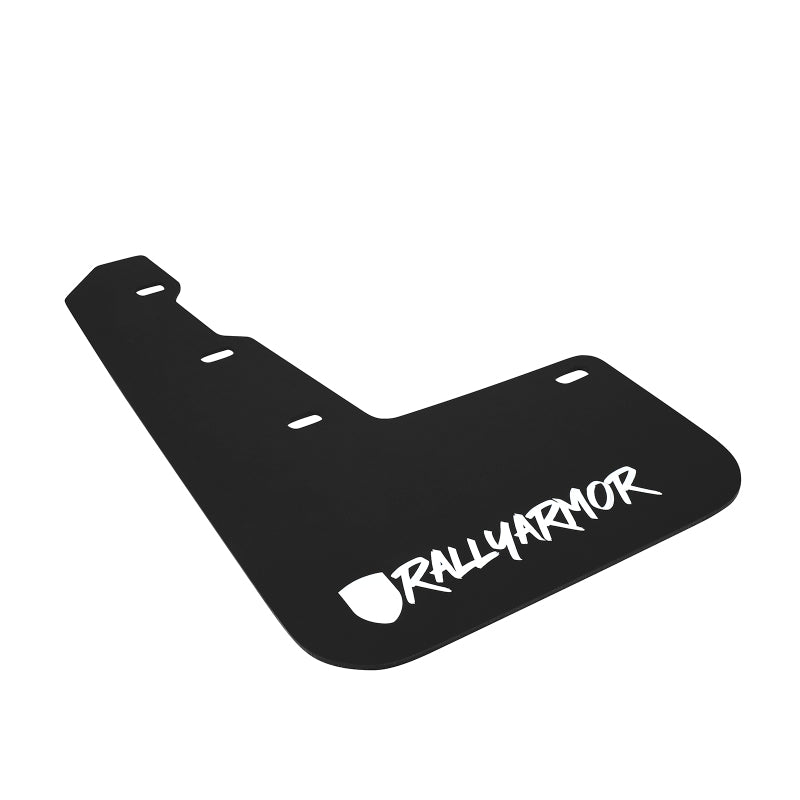 Rally Armor 15-21 Subaru WRX &amp; STI Black Mud Flap White Altered Font Logo - T1 Motorsports