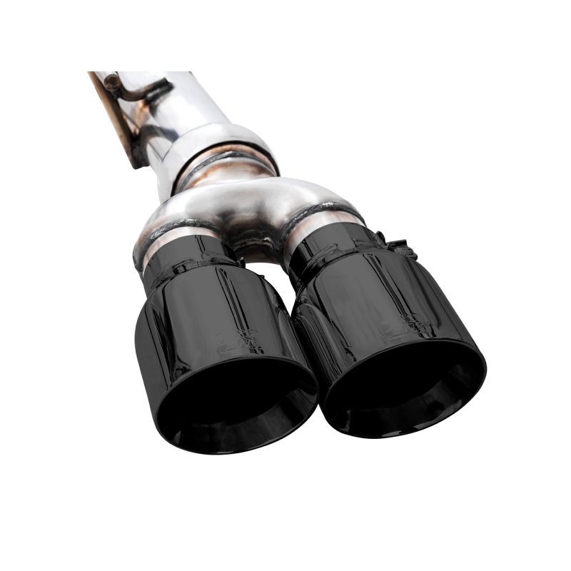 AWE Tuning 22-23 GMC Sierra 1500 AT4X 6.2L 0FG Catback Split Dual (Flat Bumper) - Diamond Black Tips