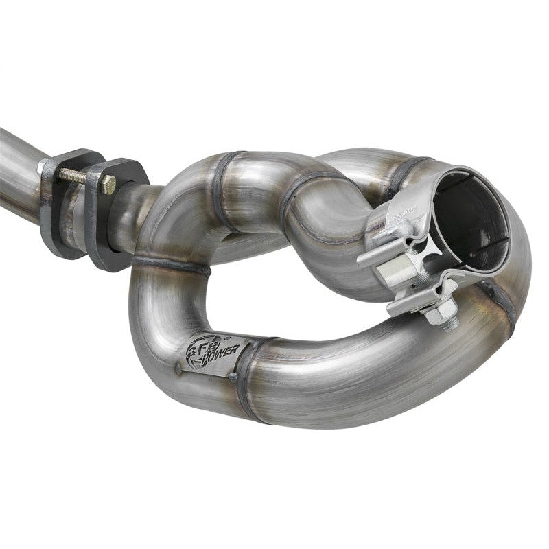 aFe POWER Twisted Steel Y-Pipe w/ Loop Relocation Pipe 12-18 Jeep Wrangler (JK) V6 3.6L - T1 Motorsports