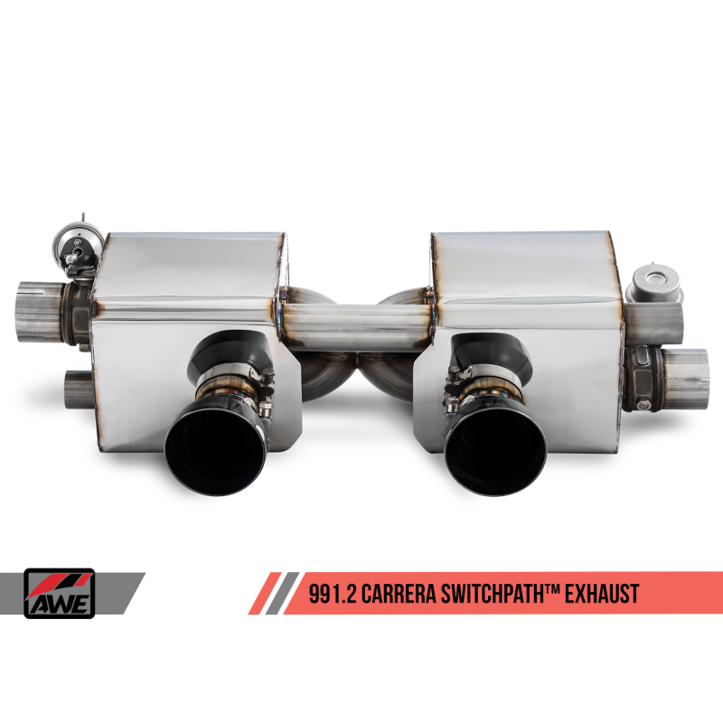 AWE Tuning Porsche 911 (991.2) Carrera / S SwitchPath Exhaust for PSE Cars - Diamond Black Tips