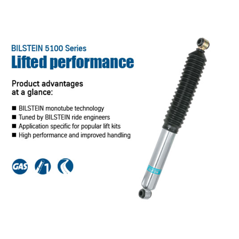 Bilstein 5100 Series 2012 GMC Sierra 1500 XFE Rear 46mm Monotube Shock Absorber
