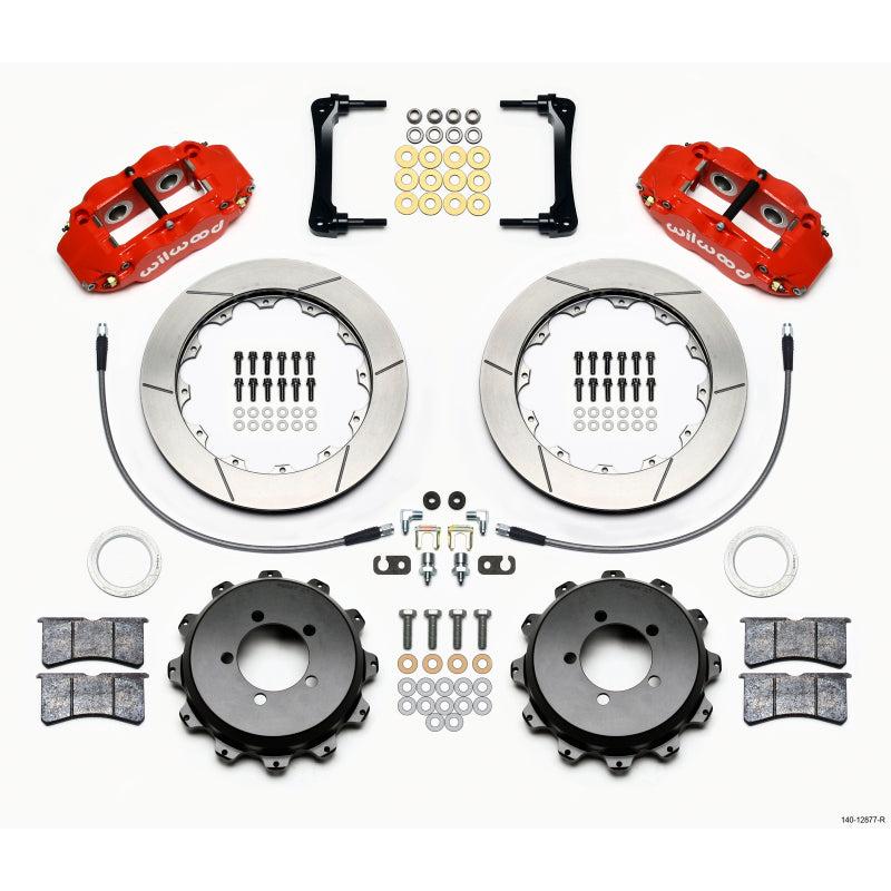 Wilwood Narrow Superlite 4R Rear Kit 12.88in Red 2008-2012 Subaru WRX w/Lines - T1 Motorsports