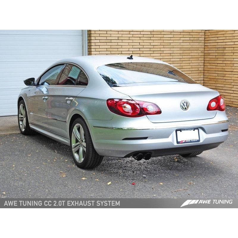 AWE Tuning VW CC 2.0T Touring Edition Performance Exhaust - Diamond Black Tips