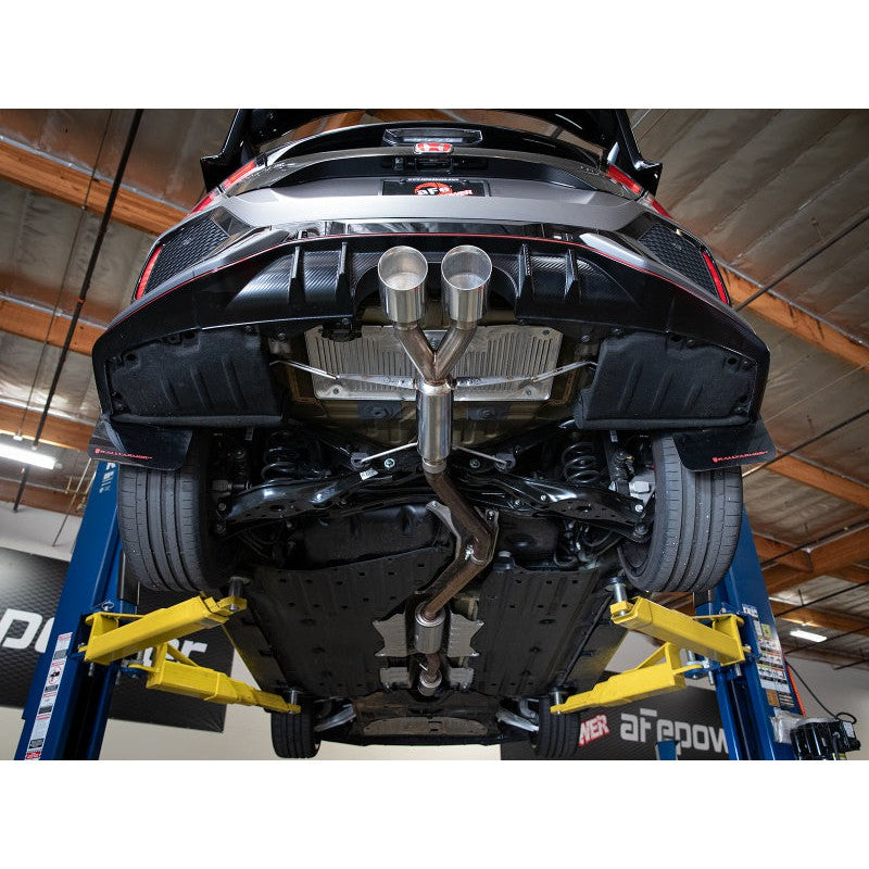 aFe Takeda 2.5in 304SS Axle-Back Exhaust System 17-19 Honda Civic Type R L4-2.0L (t) - Polished Tip