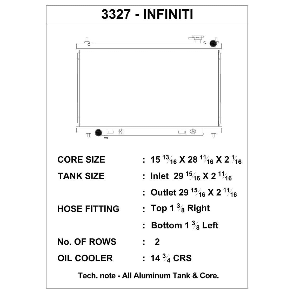 CSF 03-07 Infiniti G35 Radiator - T1 Motorsports