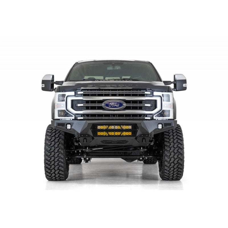 Addictive Desert Designs 17-20 Ford Super Duty Bomber Front Bumper w/ Mounts For 20in Light Bars