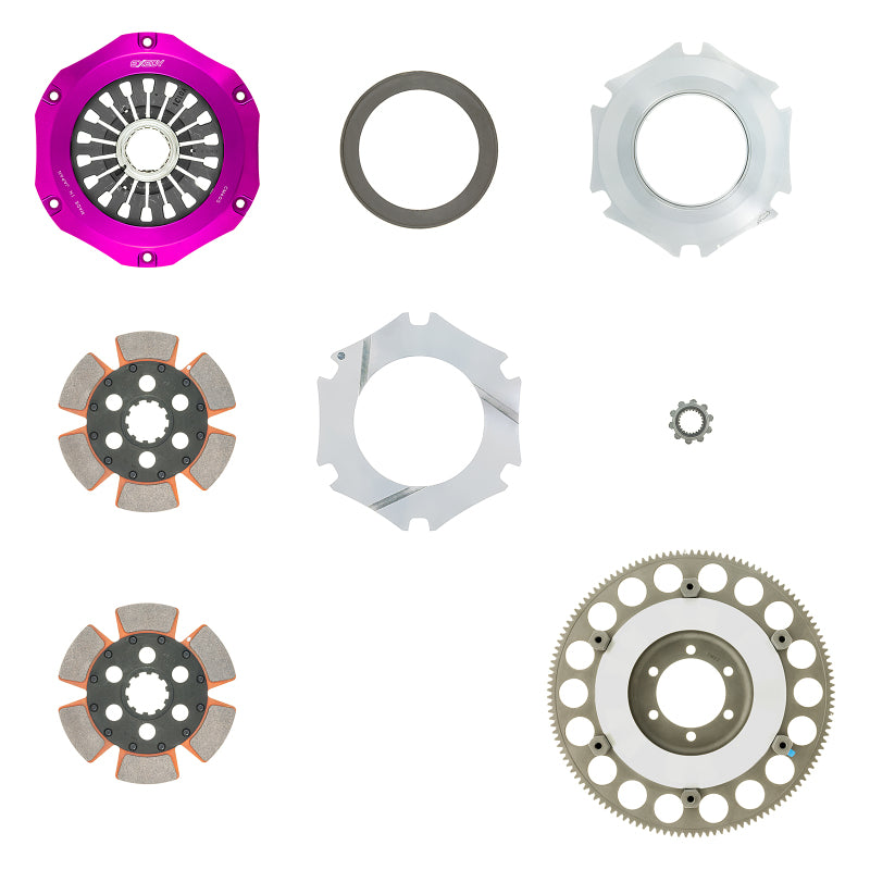 Exedy 1993-1995 Mazda RX-7 R2 Hyper Compe-R Twin Cerametallic Clutch Rigid Center Disc Pull Type - T1 Motorsports