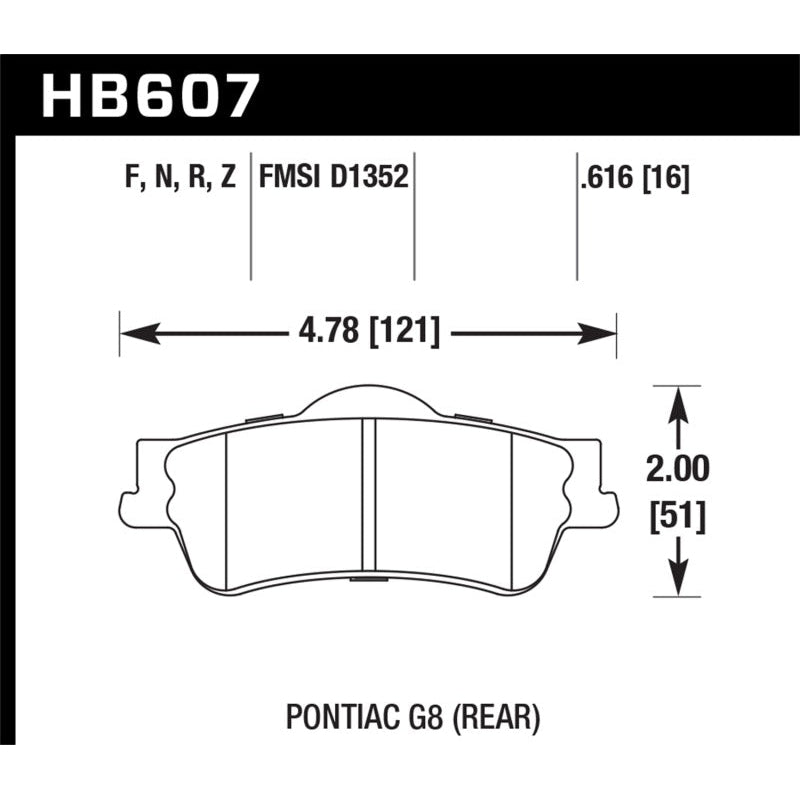 Hawk 13-15 Chevy Caprice Street 5.0 Rear Brake Pads - T1 Motorsports
