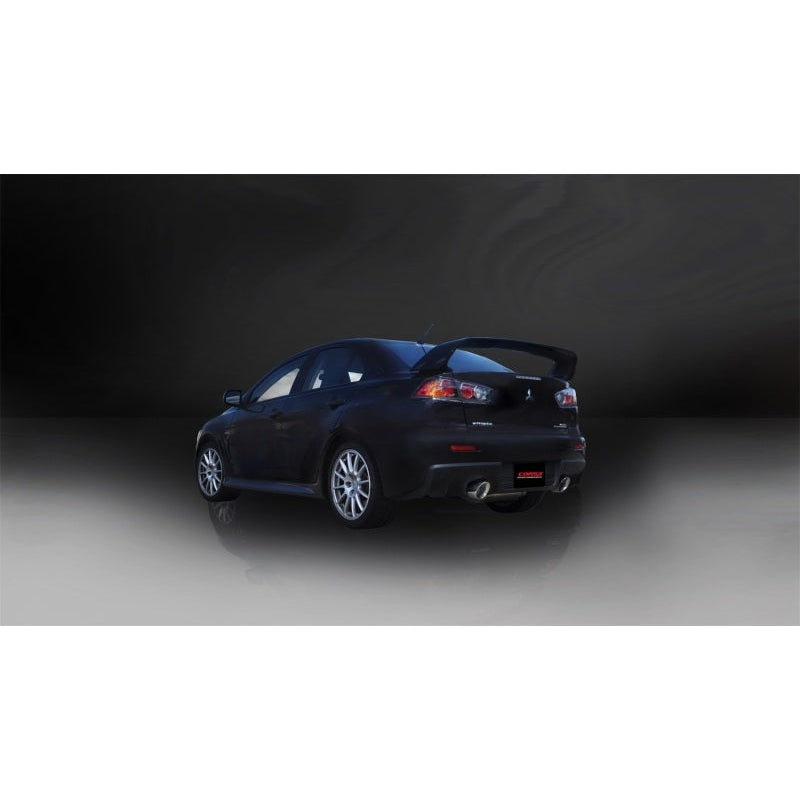 Corsa Sport Dual Rear Cat-Back Exhaust w/Polished Tips - 2008-2014 Mitsubishi Lancer Evolution X