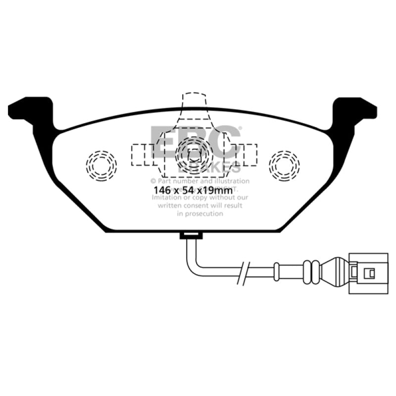 EBC Redstuff Brake Pads -  00-05 Volkswagen Beetle 2.0 - Front Brake Pads