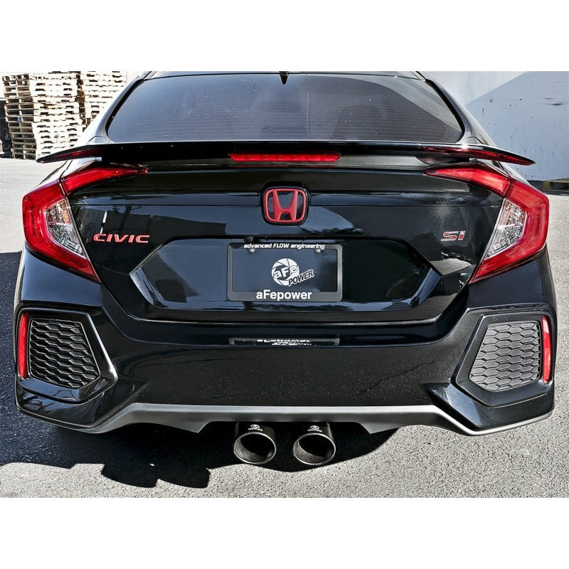 aFe Takeda 3in 304 SS Cat-Back Exhaust System w/ Black Tips 2017+ Honda Civic Si (4dr) I4 1.5L (t)