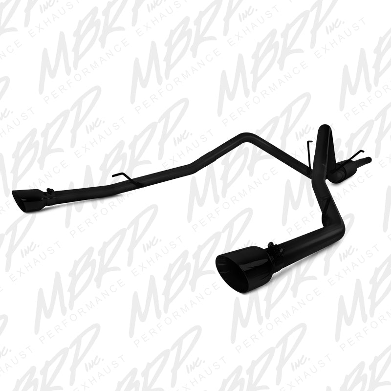 MBRP 09-14 Dodge Ram 1500 5.7L Cat-Back Dual Split Rear (Through Stock Bumper) AL - Black - T1 Motorsports