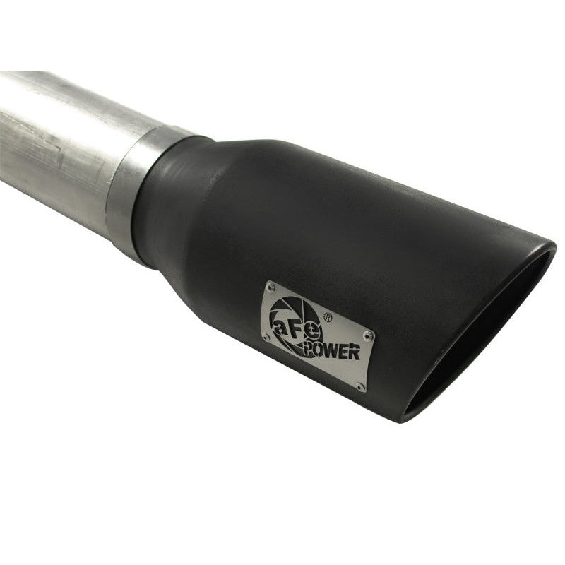 aFe MACHForce XP 5in DPF-Back 409SS Exhaust Dodge Diesel Trucks 07.5-12 L6-6.7L (td) Black Tip