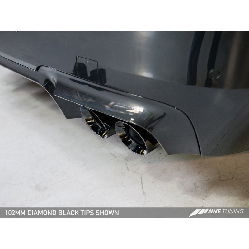 AWE Tuning BMW F10 M5 Touring Edition Axle-Back Exhaust Diamond Black Tips