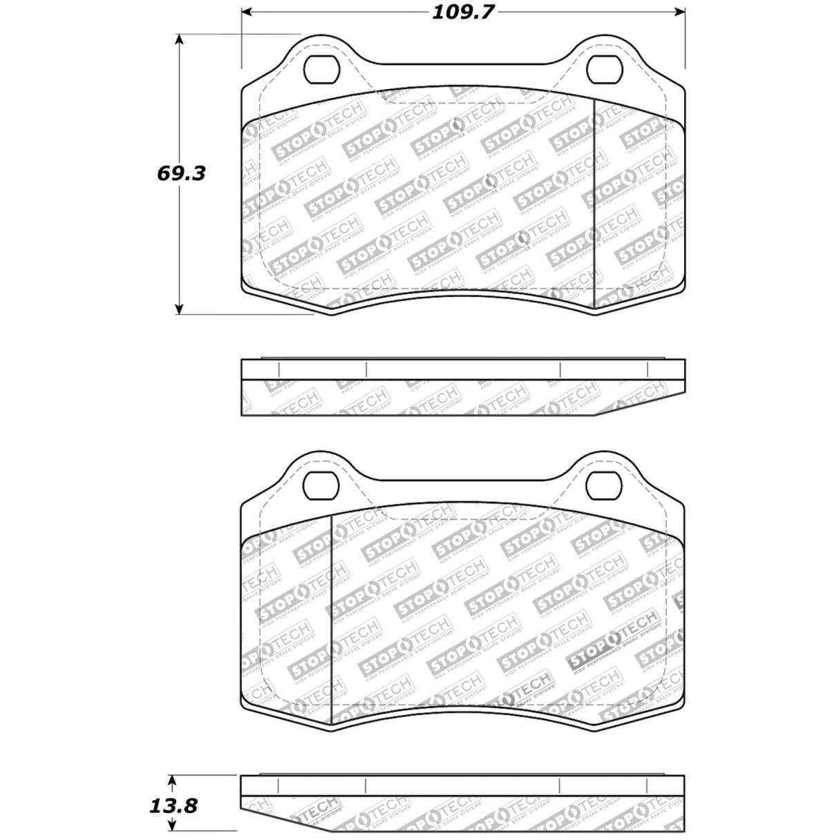 StopTech Performance 00-06 Jaguar S Typre R / XJ R / XJR-S / XJ Sport Rear Brake Pads