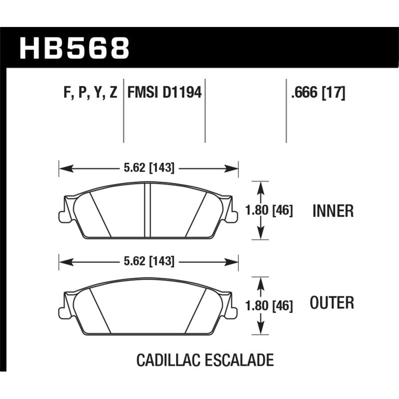 Hawk Performance Ceramic Street Brake Pads - T1 Motorsports