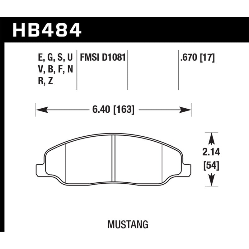 Hawk 05-10 Ford Mustang GT & V6 / 07-08 Shelby GT Performance Ceramic Street Front Brake Pads - T1 Motorsports