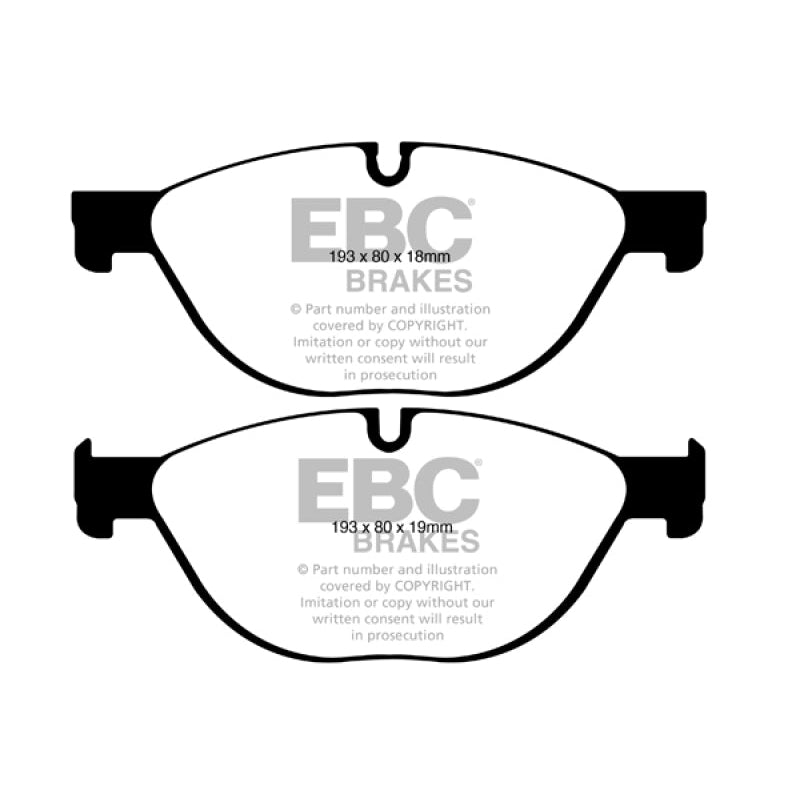 EBC Redstuff Brake Pads -  12-13 BMW 528 2.0 Turbo (F10) Performance - Front Brake Pads