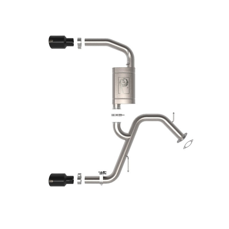 aFe Takeda Hyundai Elantra N 22-23 L4-2.0L (t) 3in SS Axle-Back Exhaust System w/ Black Tips