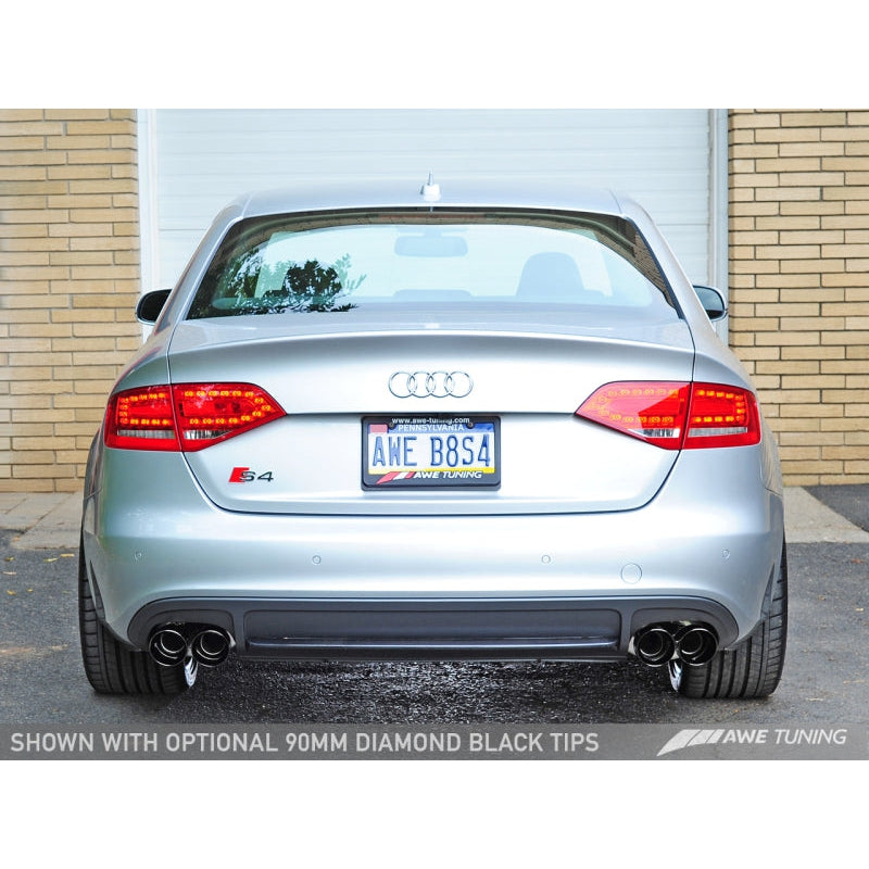 AWE Tuning Audi B8 / B8.5 S4 3.0T Touring Edition Exhaust - Diamond Black Tips (90mm)
