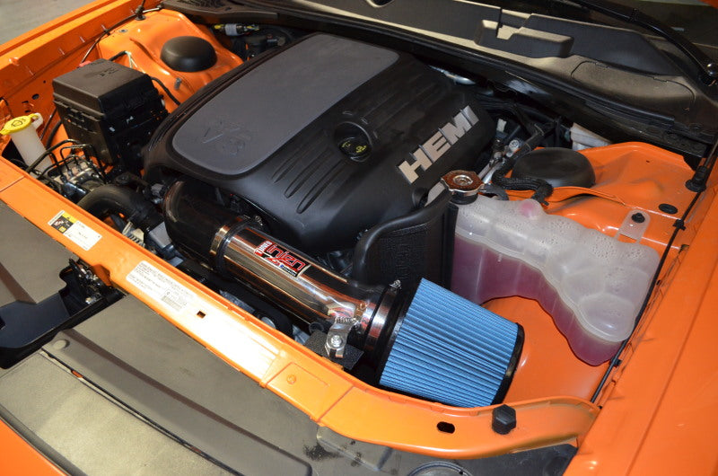 Injen 11-19 Dodge Challenger Hemi 5.7L V8 Polished Power-Flow Air Intake System with Heat Shield - T1 Motorsports