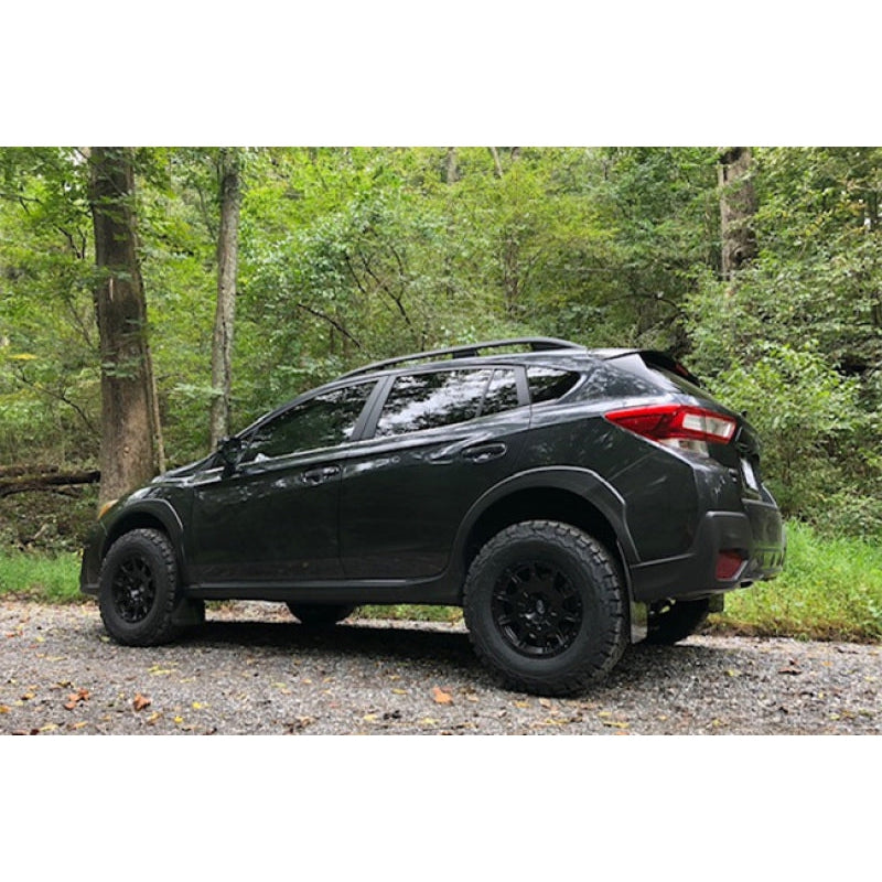 Rally Armor 18-22 Subaru Crosstrek Lift/AT Black Mud Flap w/ Blue Logo (Front Only) - T1 Motorsports