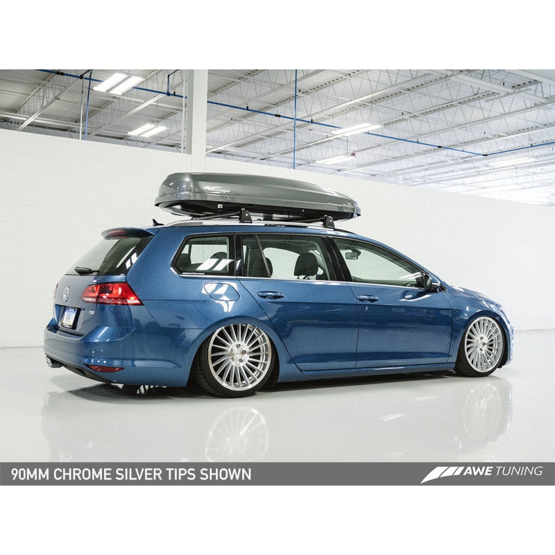 AWE Tuning VW MK7 Golf SportWagen Touring Edition Exhaust w/Chrome Silver Tips (90mm)