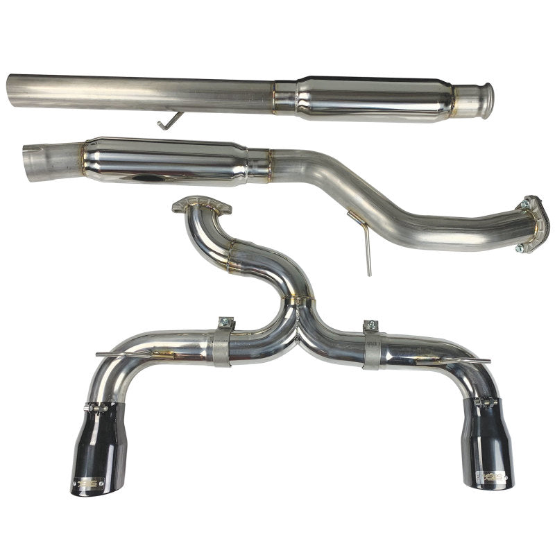 Injen 16-18 Ford Focus RS 3in Cat-Back Stainless Steel Exhaust w/ 4in Black Chrome Tips - T1 Motorsports