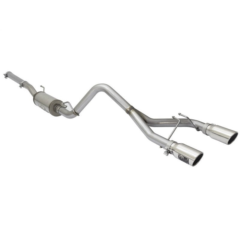 aFe Rebel Series CB 2.5in Dual Center Exit SS Exhaust w/ Polish Tip 07-15 Jeep Wrangler 3.6L/3.8L V6
