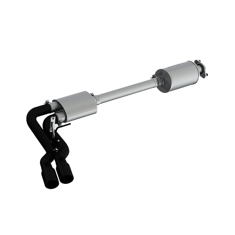 MBRP 15-20 Ford F150 Pre-Axle 4in OD Tips Dual Outlet 3in Black Coated Cat Back Exhaust - T1 Motorsports