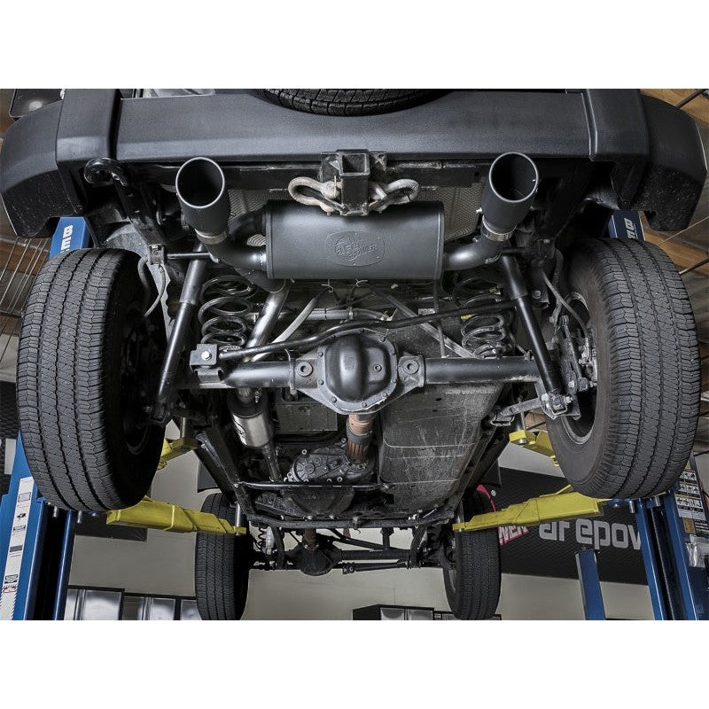 aFe Rebel Series 2.5in 409 SS Cat-Back Exhaust w/ Black Tips 2007+ Jeep Wrangler (JK) V6 3.6L/3.8L