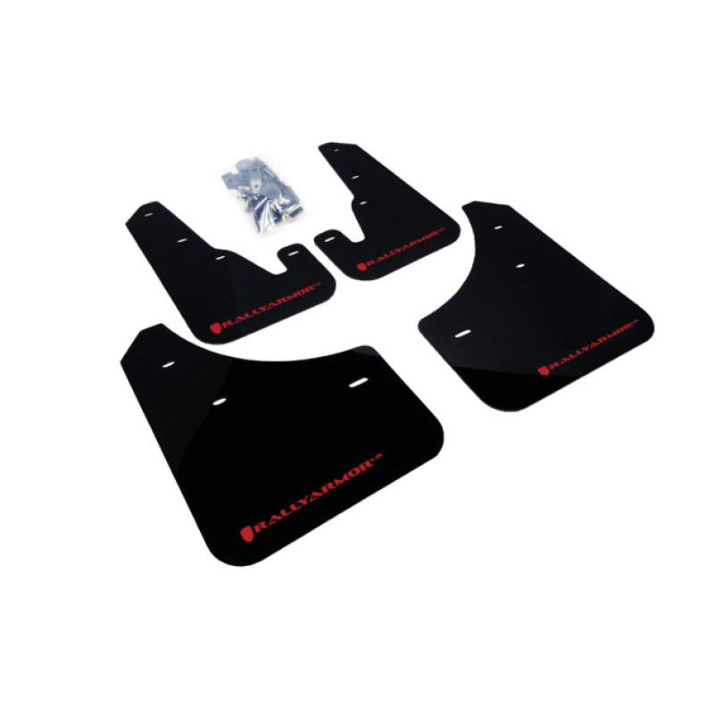 Rally Armor 04-09 Mazda3/Speed3 Black UR Mud Flap w/ Red Logo