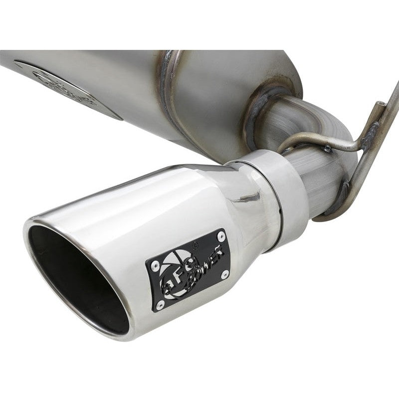 aFe Rebel Series 2.5in 409 SS Axle-Back Exhaust w/Polished Tips 07+ Jeep Wrangler (JK) V6 3.6L/3.8L