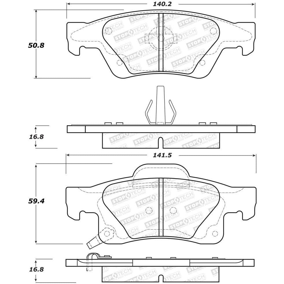 StopTech Performance 11-17 Dodge Durango Rear Brake Pads
