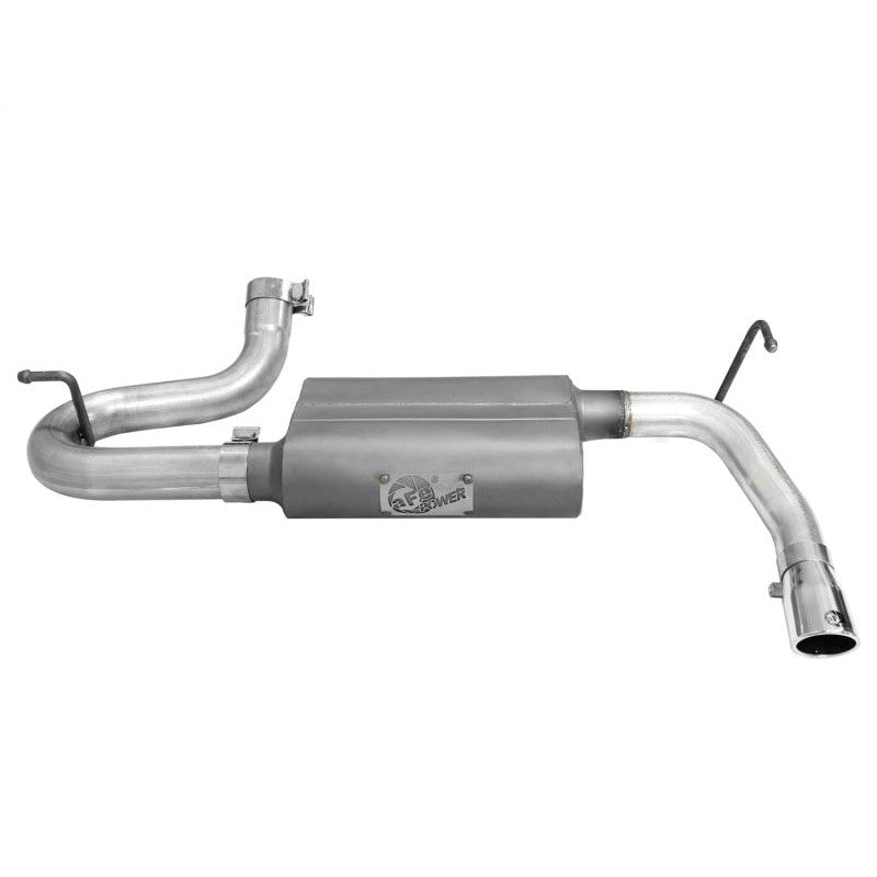 aFe Scorpion 2-1/2in Alum Steel Axle-Back Exhaust w/Polished Tip 07-18 Jeep Wrangler JK V6-3.6/3.8L