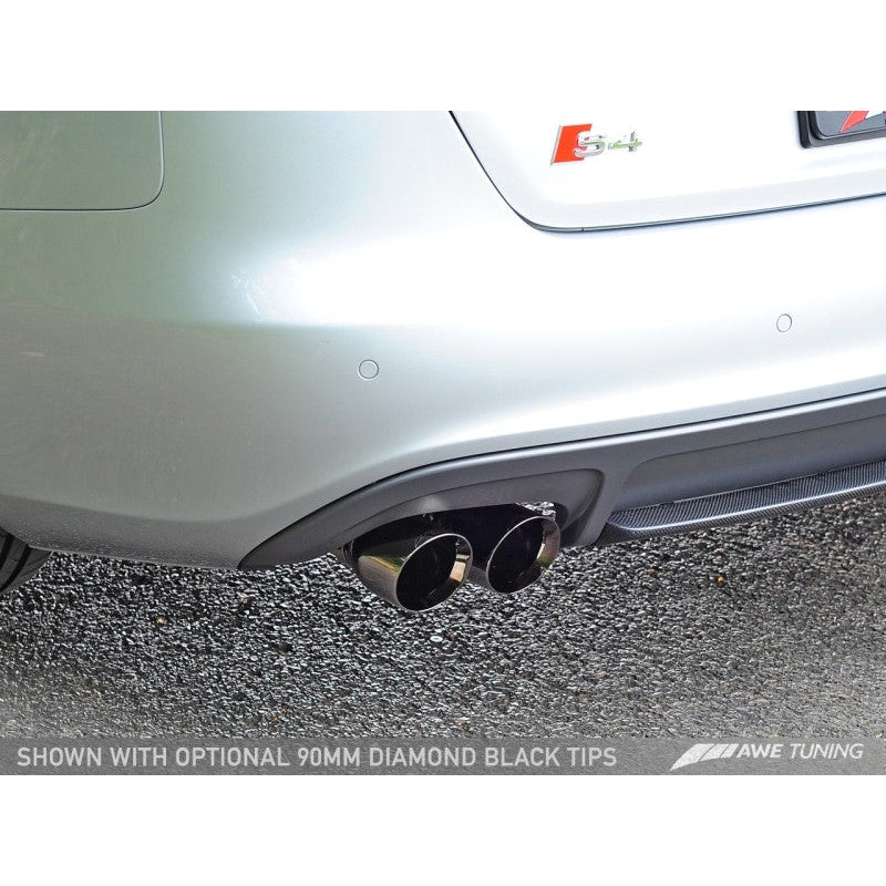 AWE Tuning Audi B8 / B8.5 S4 3.0T Track Edition Exhaust - Diamond Black Tips (90mm)
