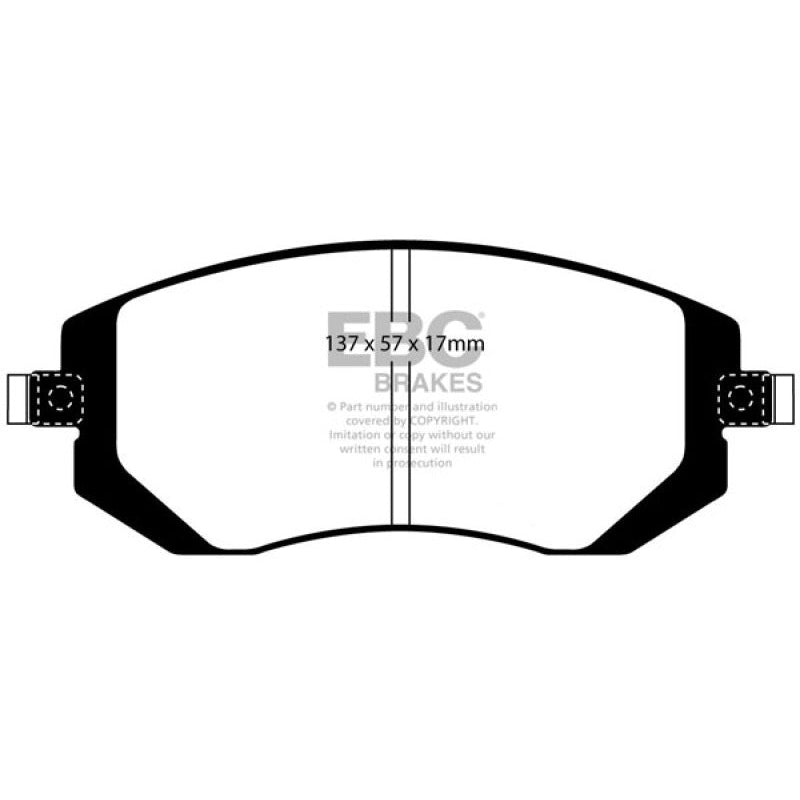 EBC Redstuff Brake Pads -  04-06 Saab 9-2X 2.0 Turbo - Front Brake Pads